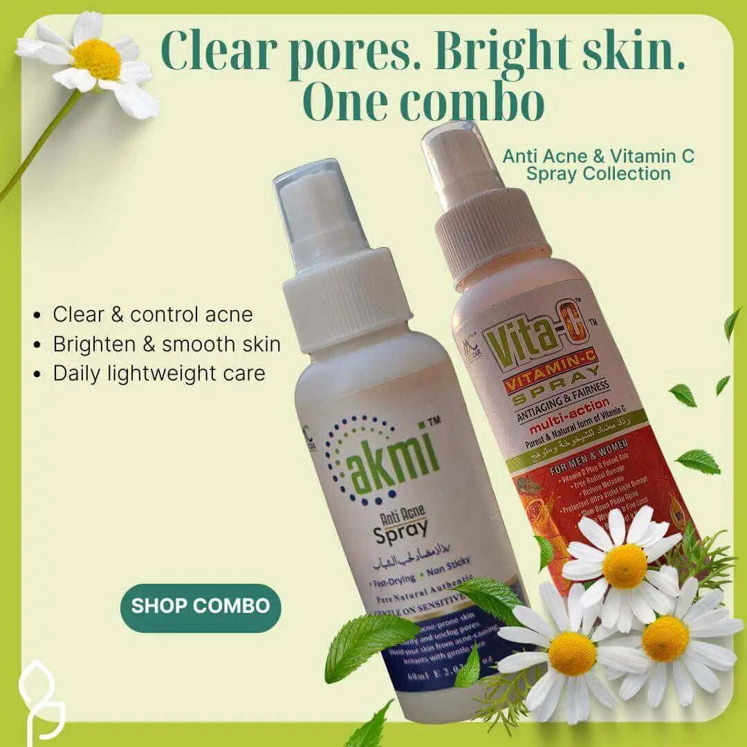 PureVante Anti-Acne & Vitamin C Spray Duo daily routine for acne care, clear skin, and glowing skin