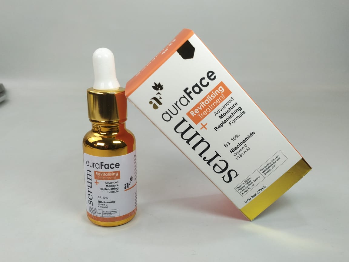Aura Face Whitening Serum with Niacinamide & Vitamin C – Brightening Serum for Dark Spots & Uneven Skin Tone – Purevante Pakistan