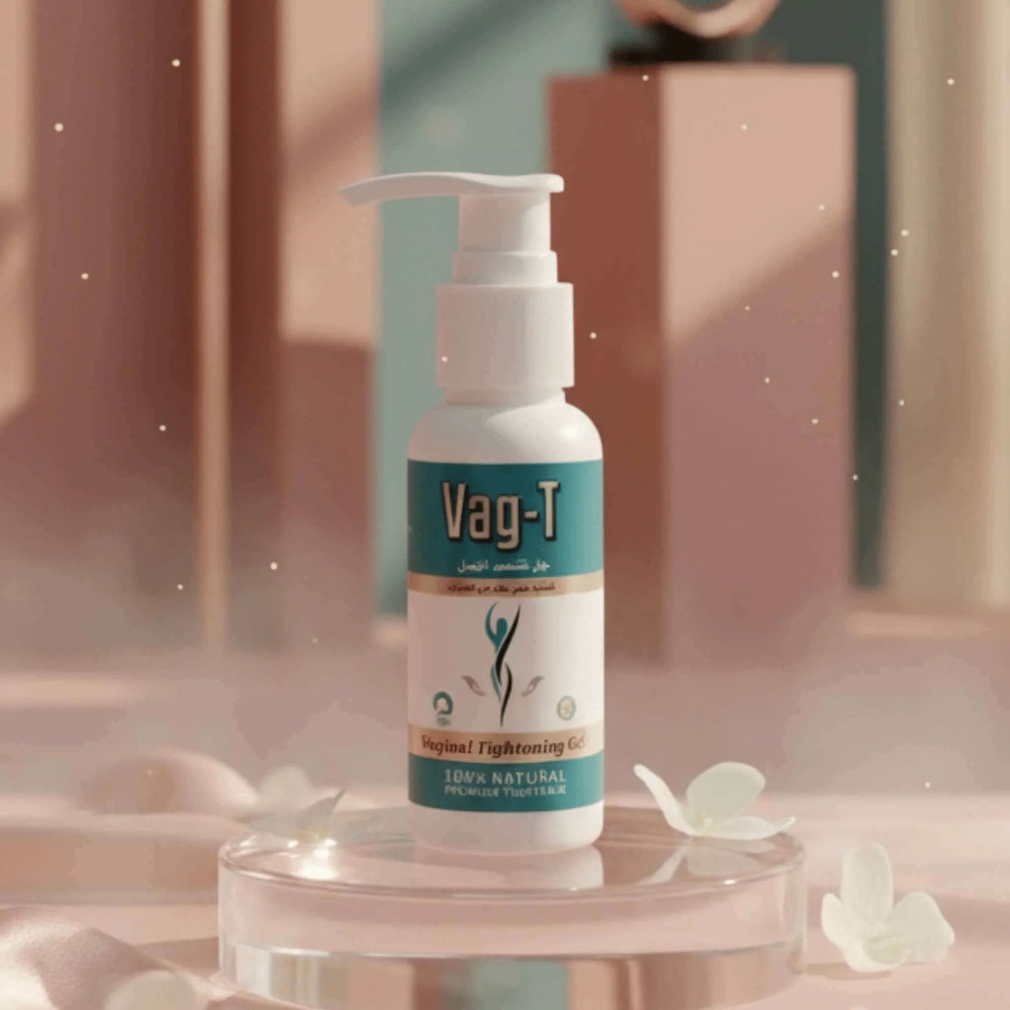 Royal purple cinematic scene showing Vag-T Gel and box in modern luxury composition.