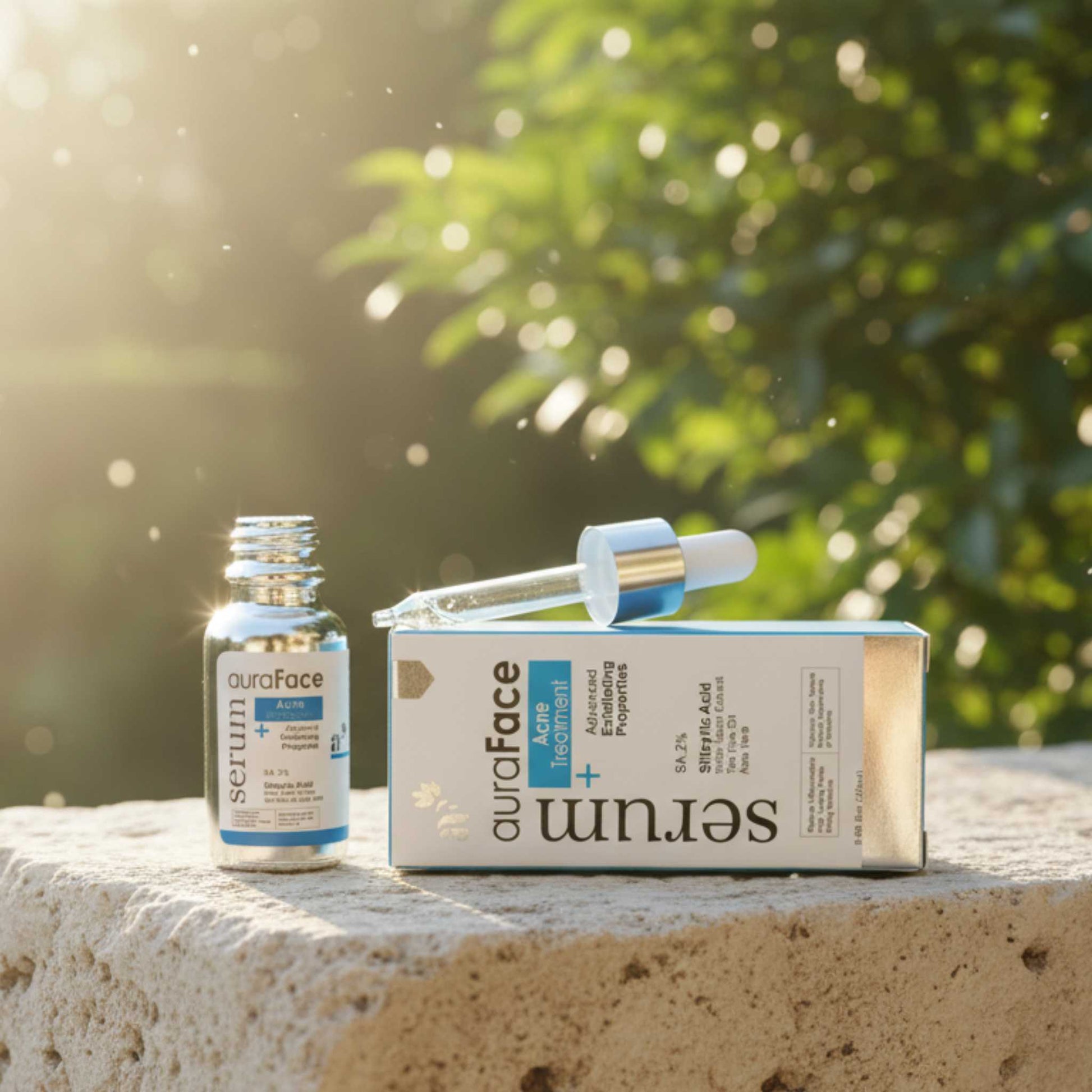 Silicylic Acid Serum with Tea Tree Oil and Witch Hazel for natural acne care.