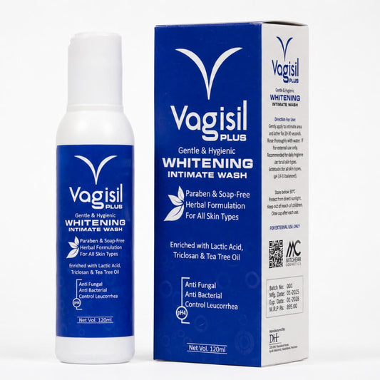 Vagisil Whitening Intimate Wash bottle and box available at Pure Vante Pakistan