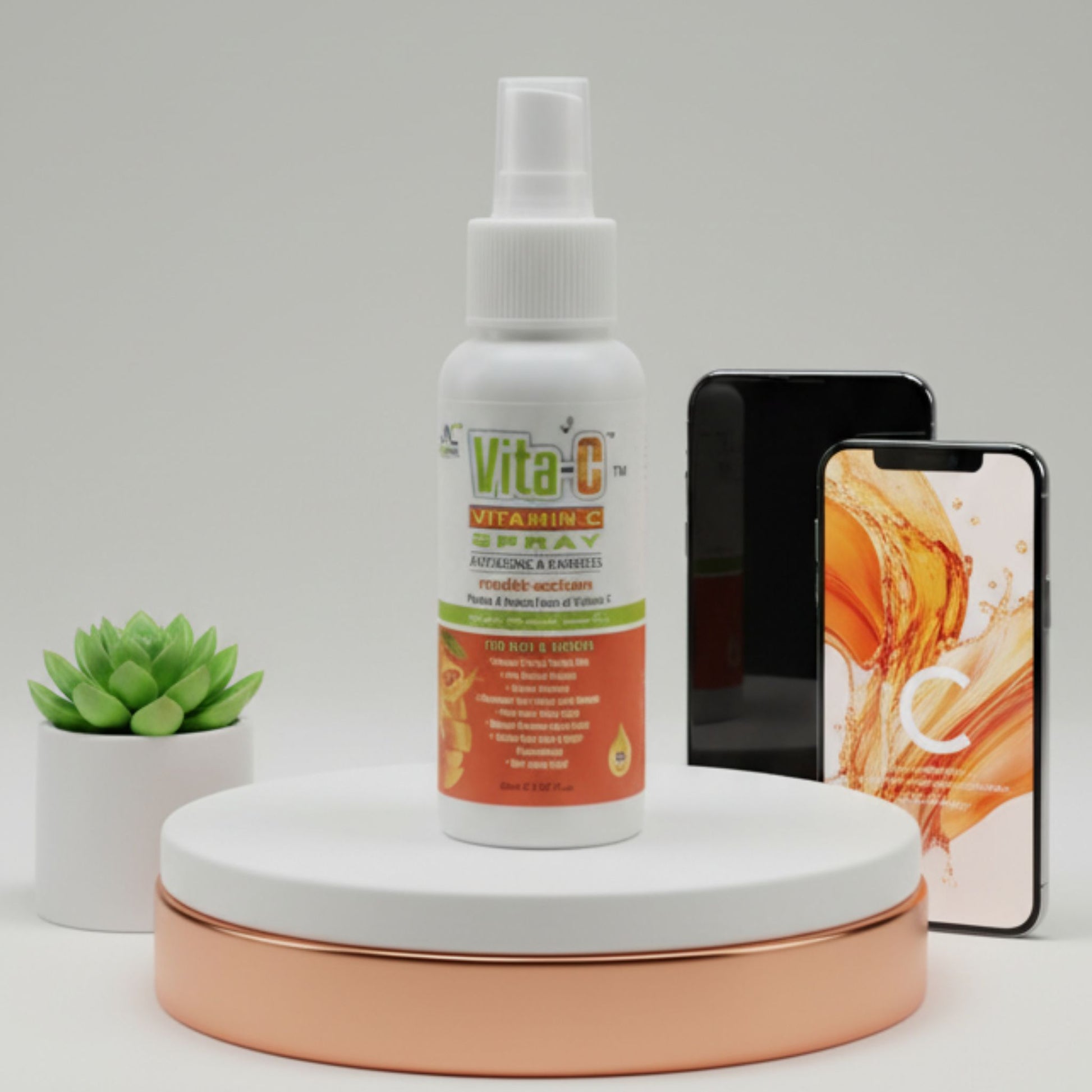 Hydrating facial mist with Vitamin C for daily skincare glow.