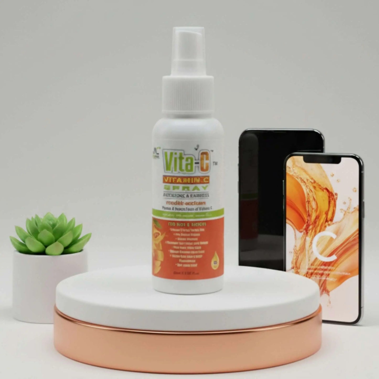 Hydrating facial mist with Vitamin C for daily skincare glow.