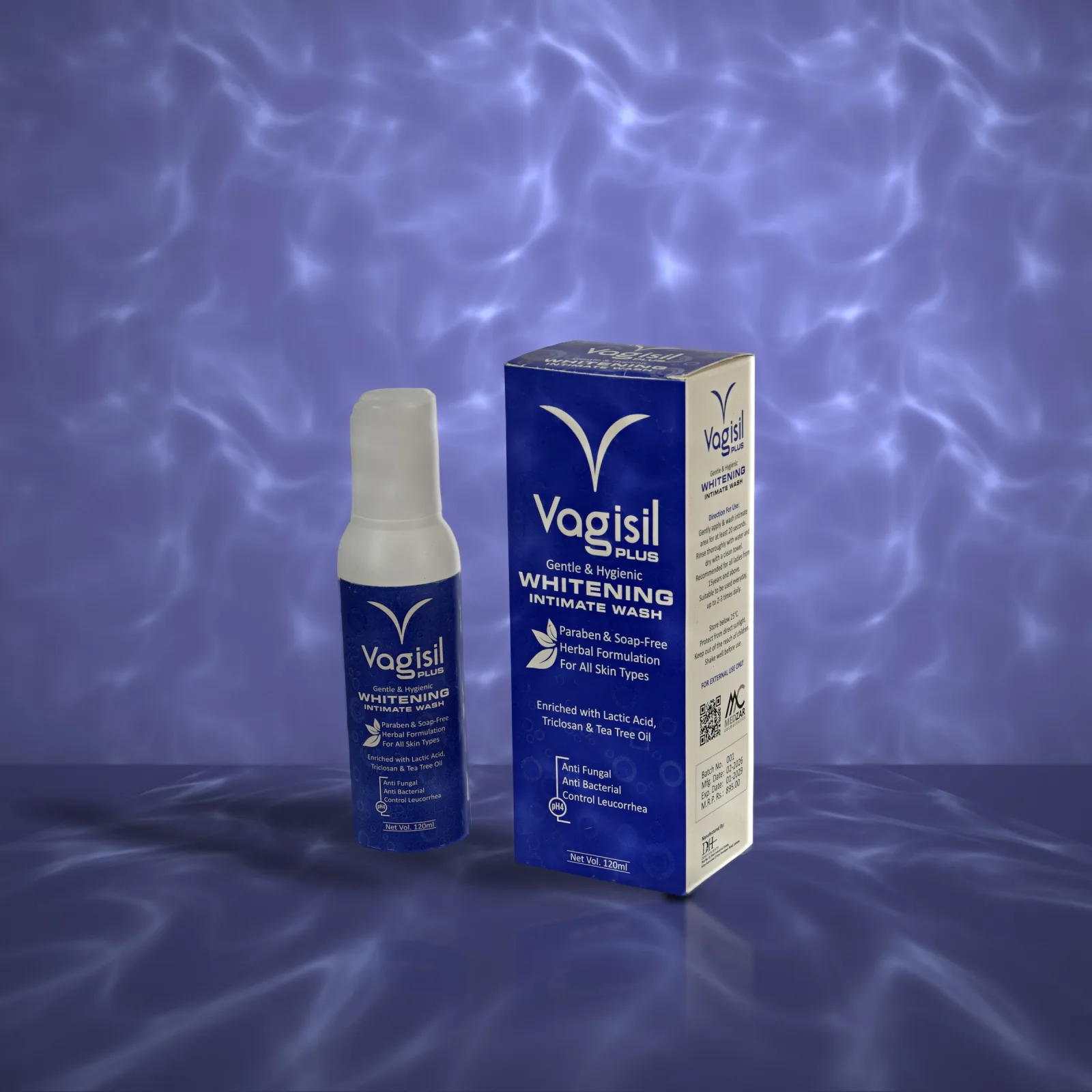 Vagisil Plus Whitening Intimate Wash 120ml with box